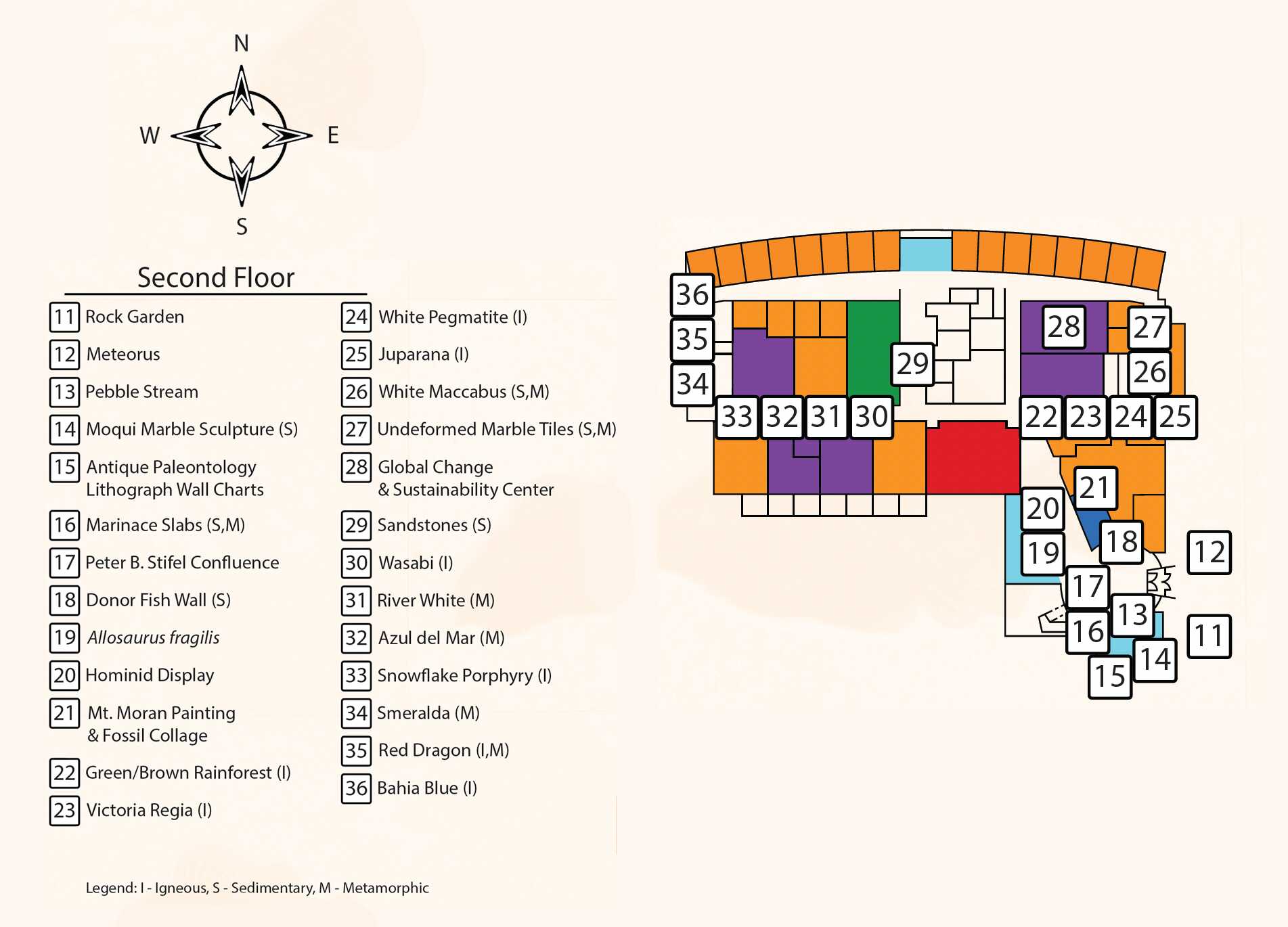 Second floor map