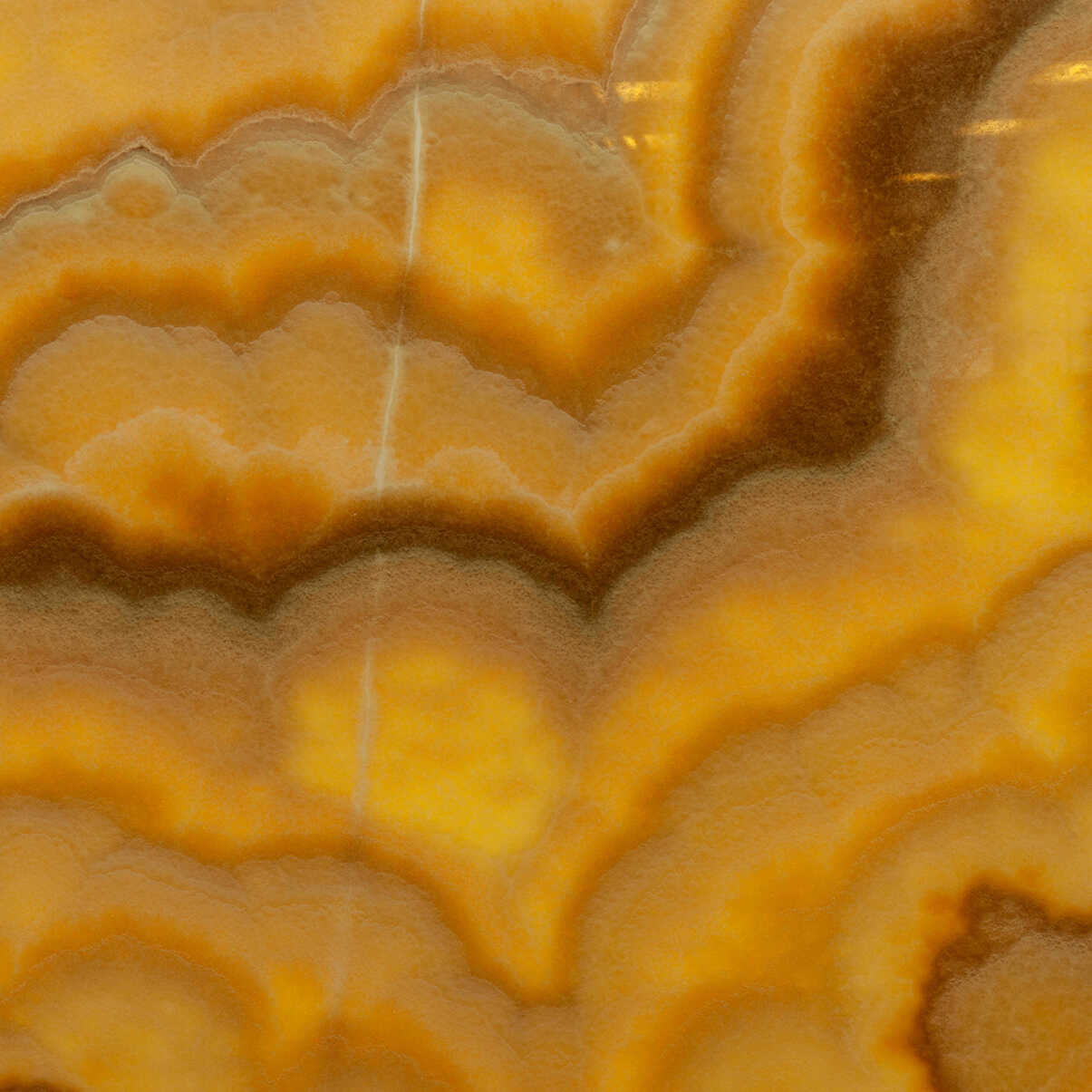 #3: Onice Honey Travertine: Creamed Colored Travertine Stone Curtains, Banded Limestone, Terrestrial Sedimentary; Iran