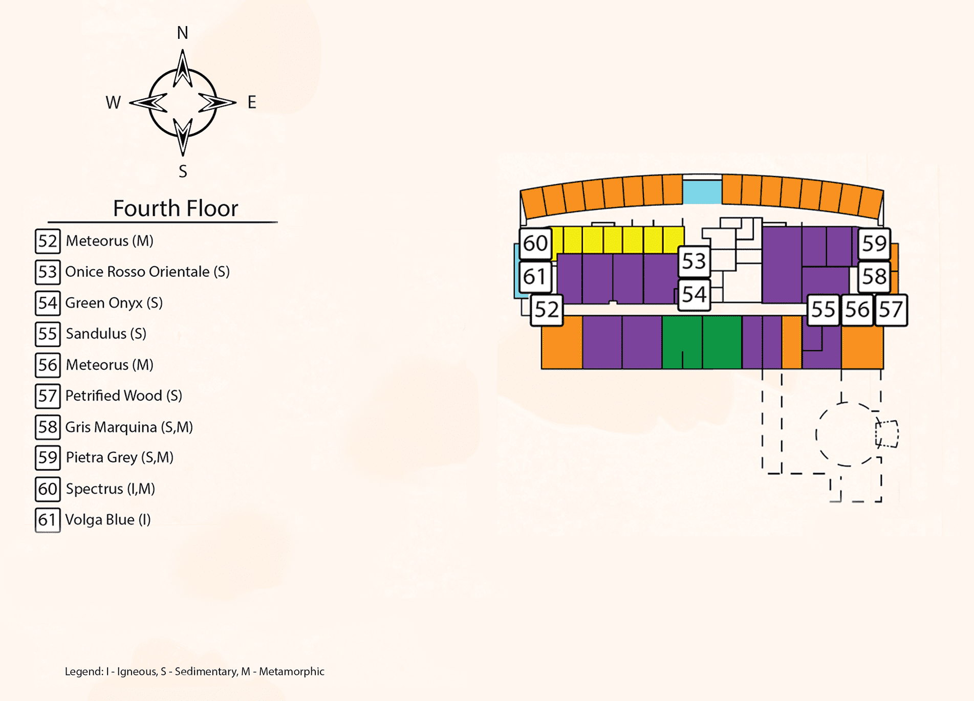 Fourth Floor Map