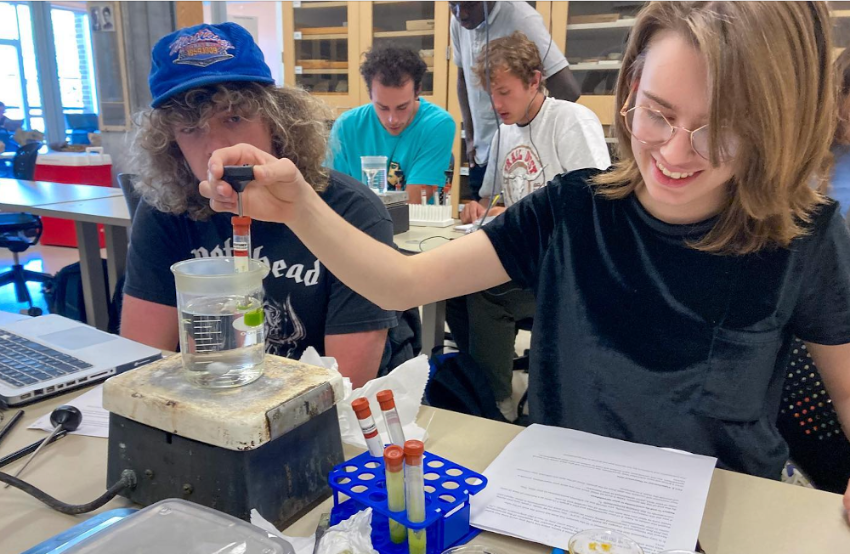 Students in the lab