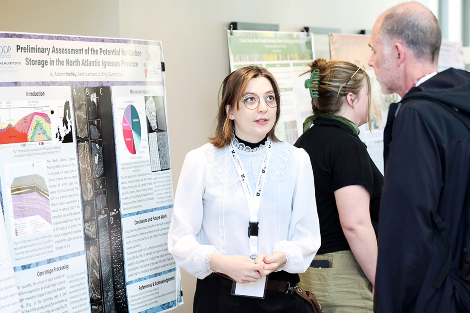 Wilkes Scholar and Geology & Geophysics undergraduate Autumn Hartley presents research at the Wilkes Climate Summit. Credit: Todd Anderson